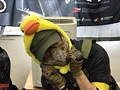 かぶりモンが似合わないリーダー