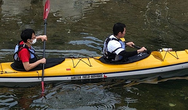 宮島 シーカヤックツアー 出発