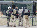 シューティングレンジで試射です